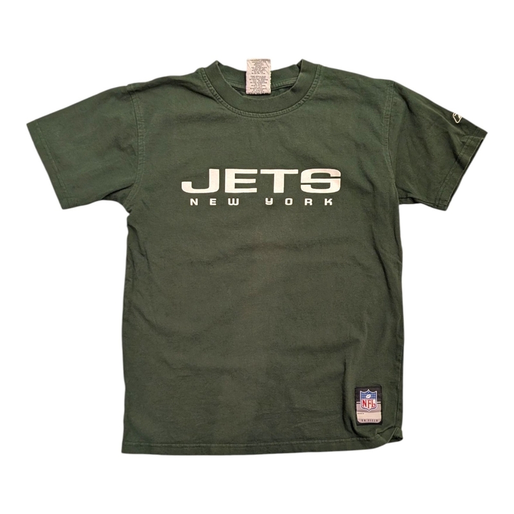 Vintage New York Jets Reebok NFL T-Shirt Youth XL Green Official Team Apparel